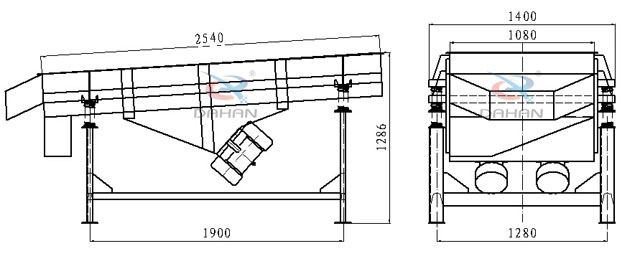 大型直線振動篩外形圖
